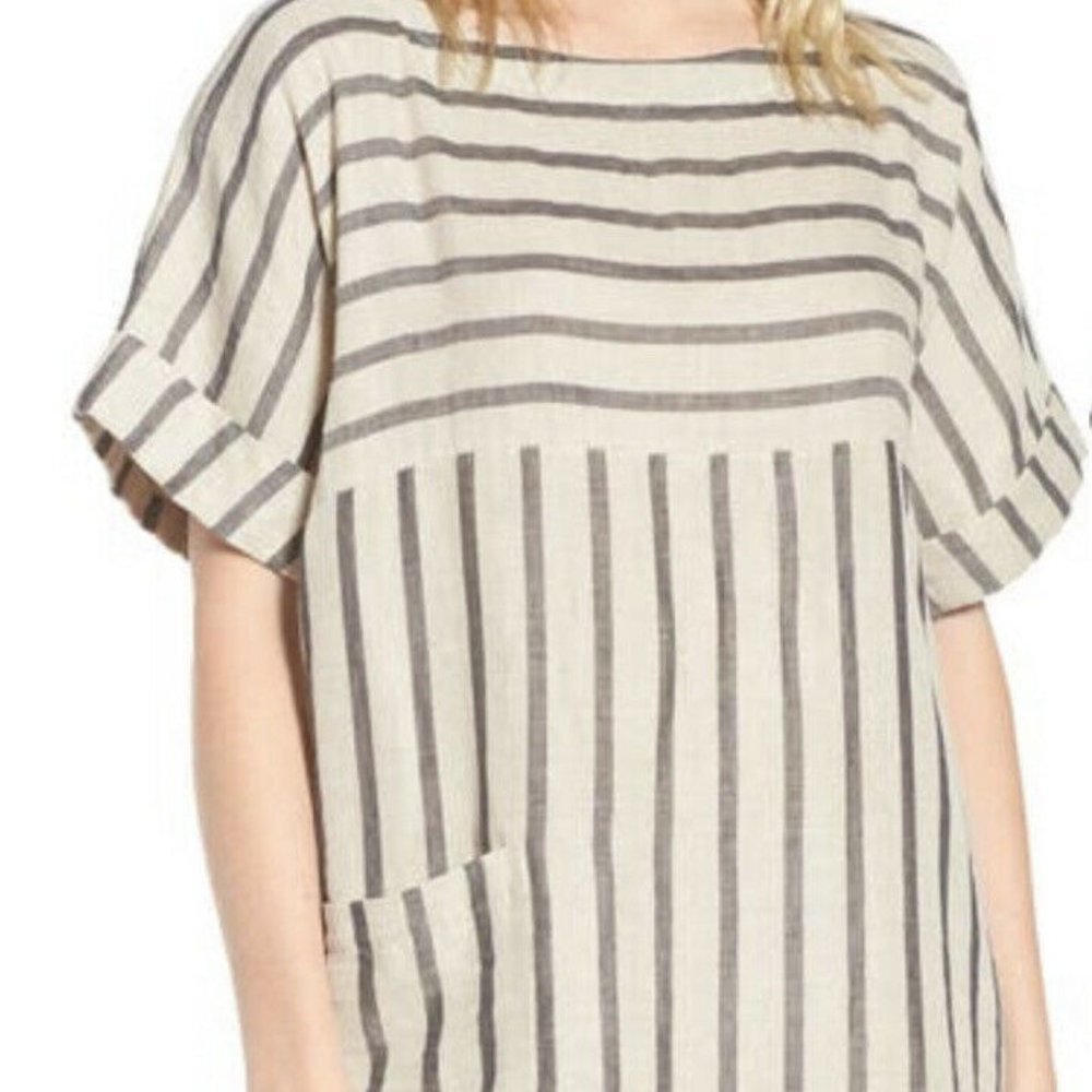 Eileen Fisher Organic Cotton Linen Shift Dress